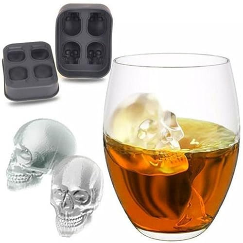Silikon Eiswürfelform Totenkopf Skull Eiswürfel Eis für Whiskey Wein Bar Party