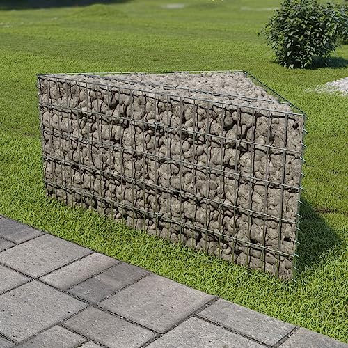 DIGBYS Gabion - Bancal elevado (acero galvanizado, 75 x 75 x 50 cm)