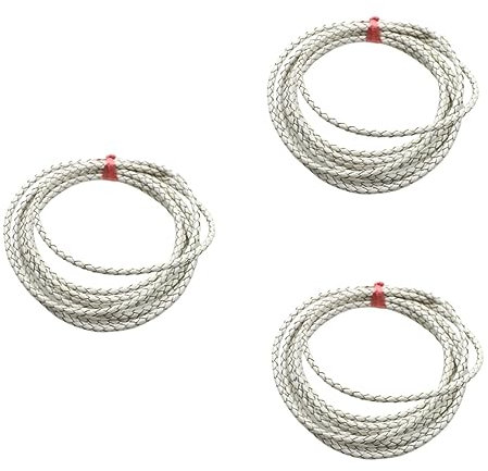 Operitacx 3 Piezas Cordones De Cuero Cuerda De Cuero Cordel De Cuero Cordón De Cuero Cordón Para Hacer Pulseras Cable De Poliuretano Cordón De Bricolaje Tejer