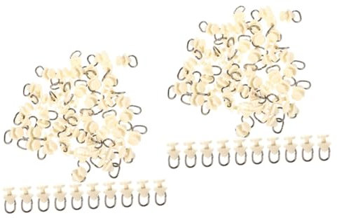 Zerodeko 200stücke Mute Curtain Glider Hooks Praktische Und Wiederverwendbare Kunststoff-rollwagen Für Gardinenstangen Installieren Und Leise Im Betrieb