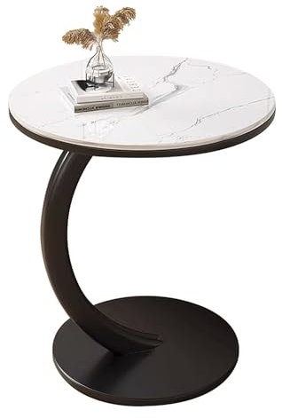 Beistelltisch für den Außenbereich, runder Couchtisch, Garten-Beistelltisch, Sofa-Beistelltisch, moderne Nachttische mit Metallrahmen, für Wohnzimmer, Schlafzimmer, kleine Räume ( Size : 40x40x60cm )