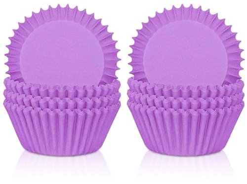200 Stück Mini Muffins Papierförmchen,Lila Muffinförmchen Papier,Cupcake Förmchen,Lila Muffinförmchen Papier Klein für Backen, Dessert Halloween Valentinstag Geburtstag Hochzeit Dekoration