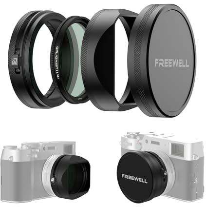 Freewell CPL/GMIST (1/4) Filter Kit mit Gegenlichtblende für Fuji X100Serie | (X100, X100S, X100F, X100T, X100V, X100VI) (Schwarz)