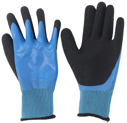 Asixxsix Elektrisch Isolierte Handschuhe, 1000 V Spannungswiderstand, Elektriker-Hochspannungshandschuhe, Flammhemmende Isolierung, Arbeitshandschuhe mit Rutschfestem Gummi-Design,