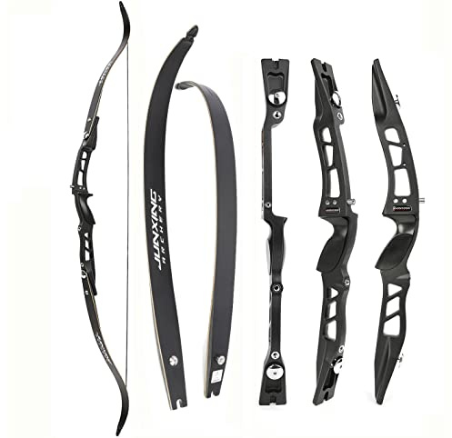 surwolf 66“ Takedown Recurve Bogen 20~40LBS ILF Wettkampf Recurve Bogen Set für Erwachsene, Sportbogen, Bogenschießen Jagdbogen, Langbogen (schwarz Bow, 28 lbs)