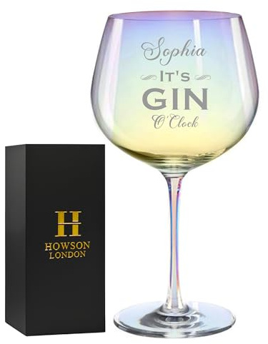 EDSG Personalised Gin Glass for Christmas Engraved Gin Glass for Women 700ml Custom Cocktail Glass Personalised Gifts for Her Mum Bestie Friend Girlfriend (Design 3)