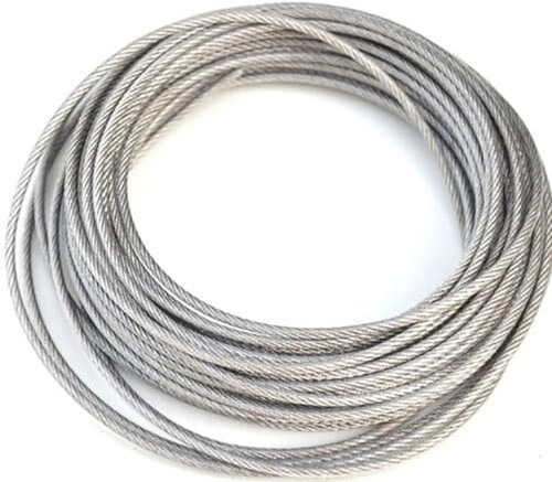 TAIGUHUI Stahlseil 1Meter 304 Edelstahl Drahtseil 7 * 19 Durchmesser 1mm 1,2mm 1,5mm 2mm 2,5mm 3mm 4mm 5mm 6mm 8mm 10mm Hebeseil Rostfrei Drahtseil(8mm)