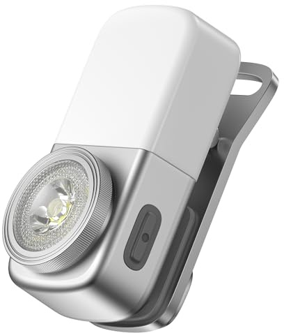 OOWOLF Mini Linterna LED Recargable - Tres usos(Magnética,Colgado,Clip) Linterna Pequeña Potente USB-C para Camping Corredores y Alertas de Seguridad