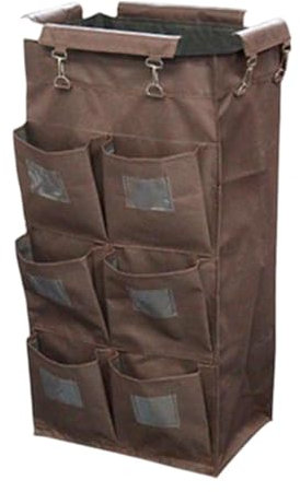 LOVIVER Commercial Janitor Carts Bag Housekeeping Laundry Bag Waterproof Cleaning Trolley Cloth Bag for Guest Room Hotel Room Garbage, 85cm B