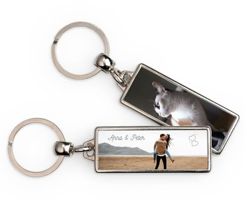 Wanapix | Porte-clés Personnalisé | Mini Plaque D'Immatriculation avec Nom Personnalisé | Impression recto-verso | Porte Clef Voiture | Accessoire pour Voiture