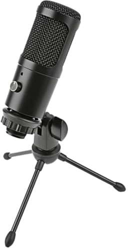 DIYEAH Microfono Condensatore USB in Metallo di Microfono con Treppiede Adatto per Registrazione Streaming e Gioco