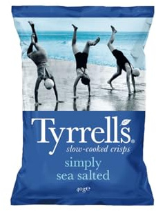 Patatas fritas con sal marina TYRRELLS - 18 paquetes de 40 g
