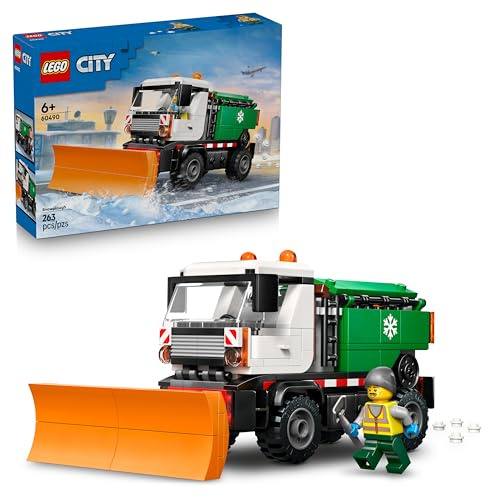 LEGO City La Déneigeuse - Jouet Camion - Maquette avec Minifigurine, Outils & Fonction Salage - Idée de Cadeau d'anniversaire pour Garçon dès 6 Ans & Fans de Mécanique 60490