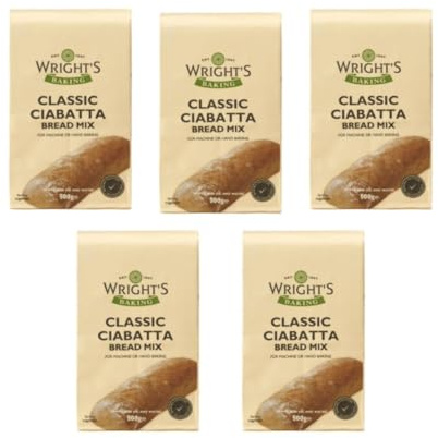 Wrights Classic Ciabatta 5X500g Bread Mix Italian Style Bread with Open Texture and Rustic Flavour