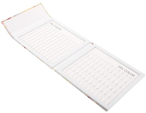 DECHOUS Nagellack Farbkarte Display Buch mit 120 Farben Weiß Abs und Pet Material Nagellack Display für Professionelle Nagelstudios und Nagelkunst Präsentation