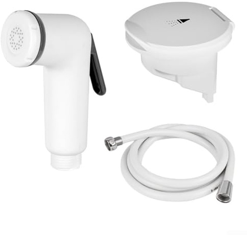 Kit de pommeau de douche rétractable marin avec douchette à main marche/arrêt pour baignoires, caravanes, camping-cars, bateaux, yachts et salons de coiffure, rinçage extérieur (4 m)