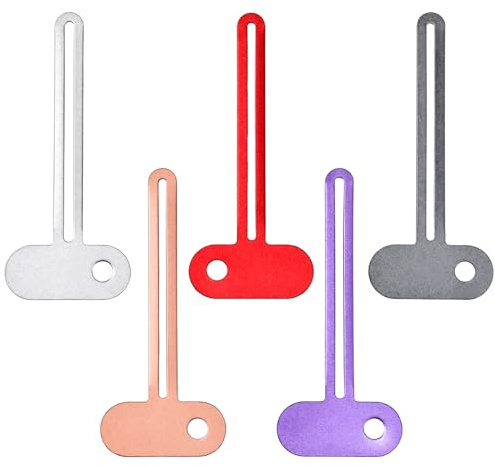 5 Pack Toothpaste Squeezer, Stainless Steel Tube Squeezer Tool, Metal Tube Roller Squeezers for Toothpaste Hand Cream Cosmetic (5 Colors)