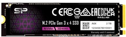 Silicon Power 2TB NVMe M.2 PCIe Gen3x4 2280 SSD (SP002TBP34A60M28AY)
