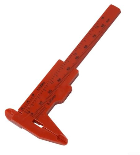 Calibre de plástico 0-80 mm digital con doble escala para diámetro interior exterior medición de profundidad taller DIY hobby
