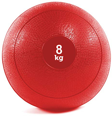 TnP No-Bounce Slam Medicine Ball for Boxing, Fitness Training, Functional Strength Training, Home Gym, Fitness Exercise, Weight Lifting, Fat Loss, Ripped, Calisthenics, Workout, Cardio (Red, 8kg)