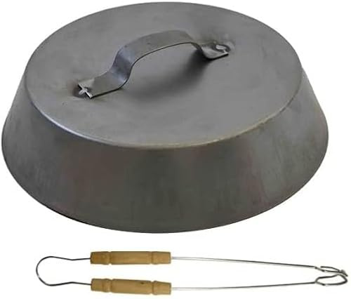 Thehomeuse COPPO Tondo DIAM.44 per Camino per Cottura sotto la Brace con Omaggio