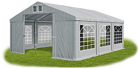 Das Company Partyzelt 3x6m: Robustes PVC Zelt mit 560g/m² Plane, UV-Schutz, Wasserfest, Hochwertiges Gartenzelt, Faltpavillon, Lagerzelt, Zeltgarage