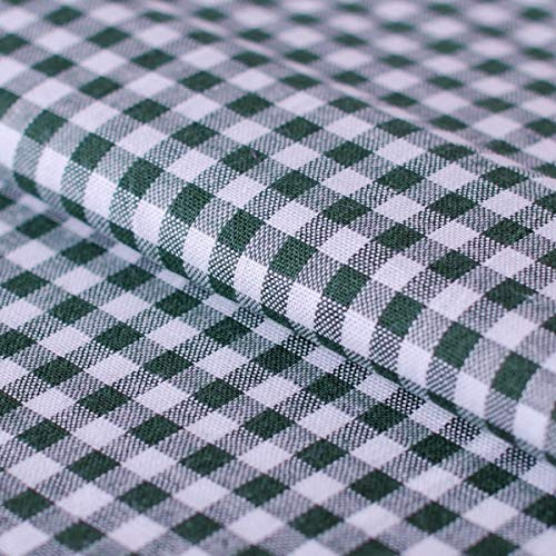 Stoff Karo Dunkelgrün 5x5 mm – Baumwolle Meterware 145 cm breit – Vichy Karo Stoff – robust, pflegeleicht & vielseitig