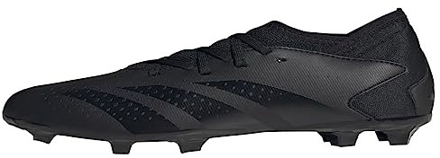 adidas unisex Predator Accuracy.3 Firm Ground Soccer Cleats, Black/Black/White, 12 UK