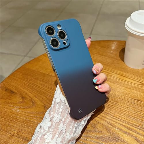 ADKOT Gradient Frameless Case for iPhone 15 14 13 12 11 Pro Max Mini Back Cover for iPhone 15 14 8 7 Plus XR X XS Max,blue red,For iPhone 11Pro Max