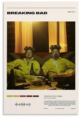 Hotoice Poster su tela, motivo: Breaking Bad Movie Cover per stanza, decorazione artistica da parete per camera da letto, 30 x 45 cm