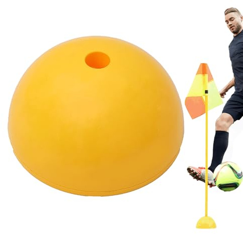 Base per bandiera angolare da calcio - Piedistallo riempibile con acqua e sabbia in ABS per campi da calcio all'aperto, stabilità e supporto per asta della bandiera, accessori da campo sportivo