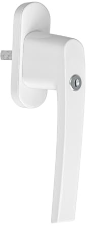 Amig - Manilla ventana con llave, aluminio, cuadradillo 7 mm, blanco, sistema de cierre seguro, incluye 2 llaves, apta para ventanas abatibles y oscilobatientes,modelo 2550