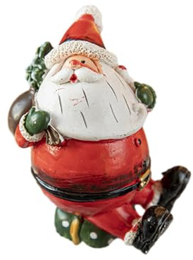 KTUXZCI Decorazioni natalizie con figure di Babbo Natale in piedi, regalo per feste, gioia festiva, ornamenti natalizi di Babbo Natale 2023, statue in resina,