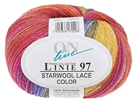 ONline Garne Handstrickgarn, 100% Schurwolle (Merino), 103, OneSize, 380