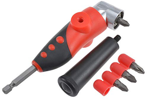 KATUR 105 gradi angolo retto 1/4 di pollice estensione per trapano con forte magnete e 4 cacciaviti a testa Phillips
