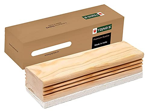 YAJNAS Spolverino in legno non magnetico di alta qualità per lavagna bianca e lavagna nera, gomma per pennarelli o scrittura a gesso (confezione da 1)