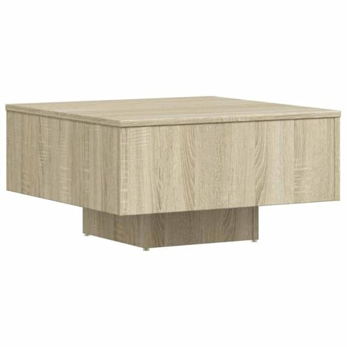 vidaXL Couchtisch Beistelltisch Wohnzimmertisch Kaffeetisch Sofatisch Teetisch Tisch Wohnzimmer Pflegeleicht Sonoma-Eiche 60x60x31,5cm Holzwerkstoff