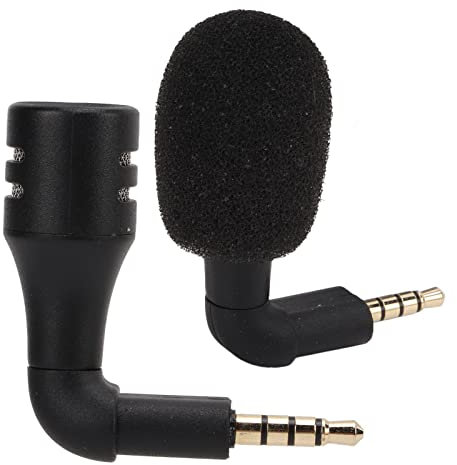 Akozon Mini Microfono Omnidirezionale Jack da 3,5 Mm Radio Surround a 360° Microfono Audio Portatile per Smartphone Microfono Portatile Piccolo per Smartphone