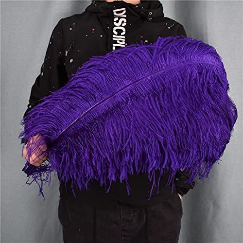 50 piezas de centros de mesa de plumas de avestruz moradas para mesas de boda pluma grande para decoración de carnaval accesorios de artesanía Plume-35-40cm poste pequeño