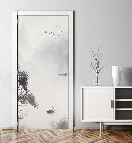 MyMaxxi Türtapete selbstklebend - Einteilige Türfolie 90x200 cm - Motiv: Asia Landschaft Türklebefolie zum verschönern & bekleben der Tür - Türaufkleber aus Klebefolie