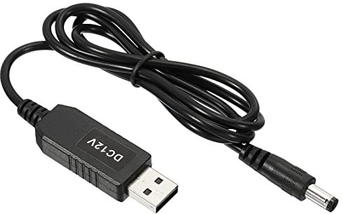 PATIKIL 6W 0.5A USB Step Up Voltage Converter, DC 5V to DC 12V Power Supply Adapter Jack 5.5x2.5mm Cable for Router LED Lamp Speakers