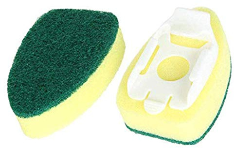 6Pcs Heavy Duty Dishwand Refills, Dishwand Refills Sponge Heads, Dish Wand Refill, Scrub Dots Brush Dispenser, Soap Dispensing Scrubbers, Dishwashing Cleaning Supplies Kitchen Sink Dishwasher Tool