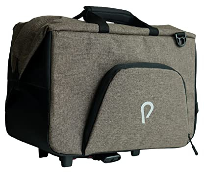 Vincita Big Nash Bike Trunk Bag,Universal Quick-Release Fit All Rear Racks with Expandable Panniers and Waterproof Rain Cover,Bicycle Commuter Bag Suitable for All Bicycles. (Dark Brown, Big Nash)