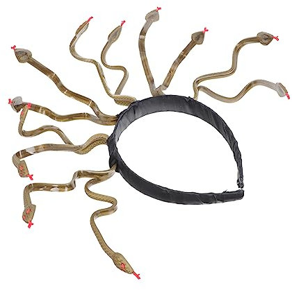 Beavorty Halloween Kopfschmuck Schlange Haarreif Medusa Cosplay Accessoire Für Damen Tiefgoldene Kopfbedeckung Für Kostümpartys Festivals Und Bühnenaufführungen