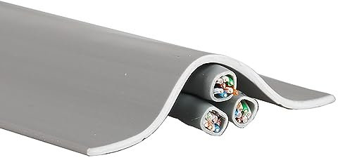 Kabelbinder für den Boden D-Line Wire Hiders Für Tv On Wall Power Mobile Phone Data Cable Rubber Floor Cable Cover - Conduits, Adhesive Cable Protector For Gyms Garages Workshop Hospitals ( Color : Gr