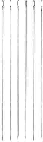 uxcell 6pcs 12 Inch Upholstery Needles Large Eye Stitching Needles Stainless Steel Straight Hand Sewing Needles for Home Hand Sewing Leather Tapestry Embroidery Tufting Webbing Carpet