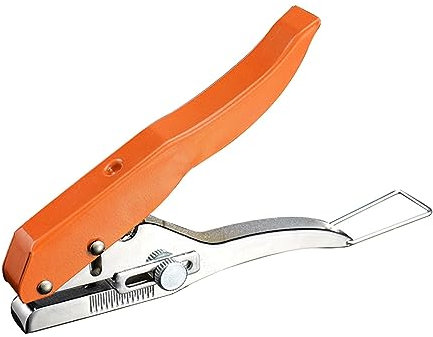 rockible Einzellocher, Locherwerkzeug, mit Skala, handgehaltene Metall-Lochzange, Kantenanleim-Stanzzange für Spanplatten, PVC-Karte, 10MM