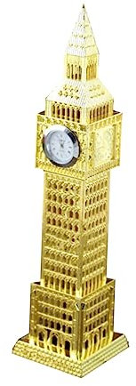 IMIKEYA Große Uhr Aus Metall Im Britischen Stil London Uhr Dekoration Miniatur Für Einrichtungsgegenstände Handwerkliches Metallornament