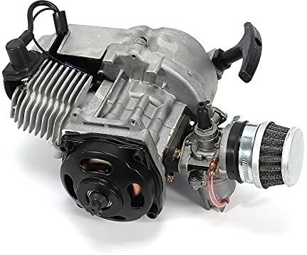 Begoniape 49 cc 2 takts minimotor aluminium Dirtbike Pitbike motorsats med växellåda och förgasare, en cylinder, motor racingmotor för 47 cc/49cc Pocket Bike Dirt Bike ATV Quad