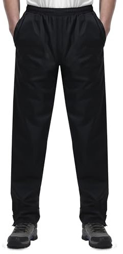Coutyuyi Pantalons imperméable Homme Coupe Vent Respirants Moto Pantalon Pluie Velo Pantalon de Cargo Travail pour l'extérieur Convient,la randonnée，Utilisation du vélo（Noir,XXL28）